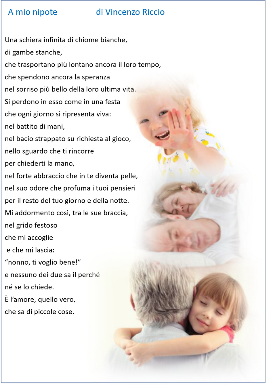 Poesie Per I Nonni Fantasiaweb It